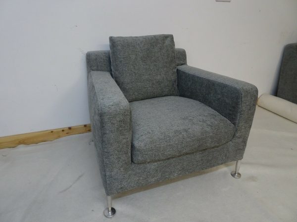 Immaculate BB Italia Harry armchair in Grey woven fabric – Distinctive ...