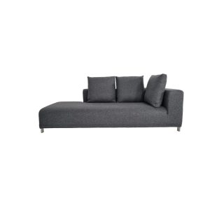 Ligne Roset Opium chaise unit in luxurious grey wool in excellent condition