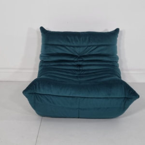 Ligne roset Togo chair in Teal velvet in immaculate condition | eBay UK