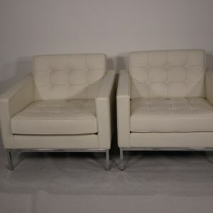 A pair of genuine Florence Knoll 1954 Lounge chair in luxurious leather. | eBay UK