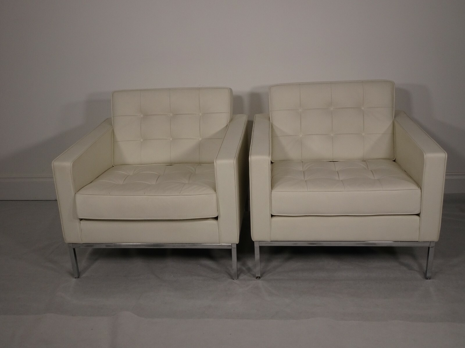 A pair of genuine Florence Knoll 1954 Lounge chair in luxurious leather. | eBay UK